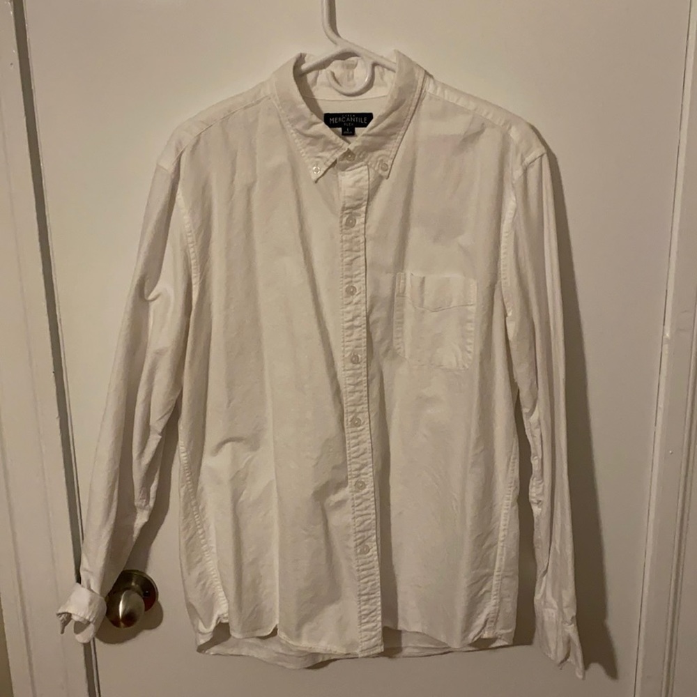 J. Crew White Mercantile Shirt